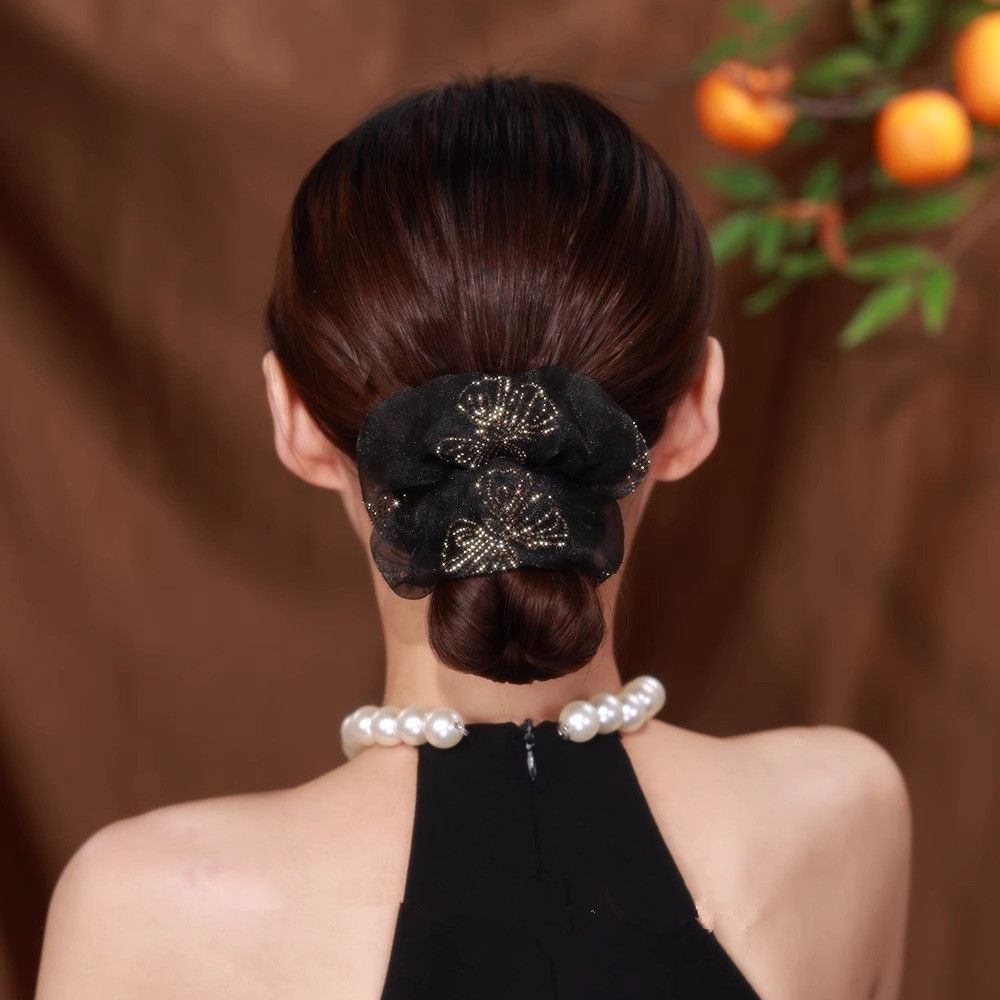 高级感蝴蝶飞飞亮闪闪轻奢气质优雅大肠发圈女2025新款头绳