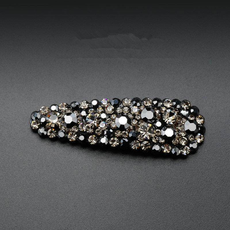 简约风侧边夹女发夹子后脑勺顶夹刘海BB夹水钻夹碎发顶夹头饰