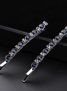 夹子头饰发夹一字夹刘海夹前额碎发顶夹边夹水钻对夹妈妈侧边发卡