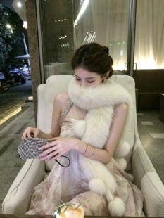 千金九尾狐围巾女款2026新款奢感狐狸毛真毛皮草围脖披肩围巾