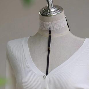 现货浮想联翩龙心chocker蕾丝T字项圈项链挂脖颈带颈饰颈链饰品