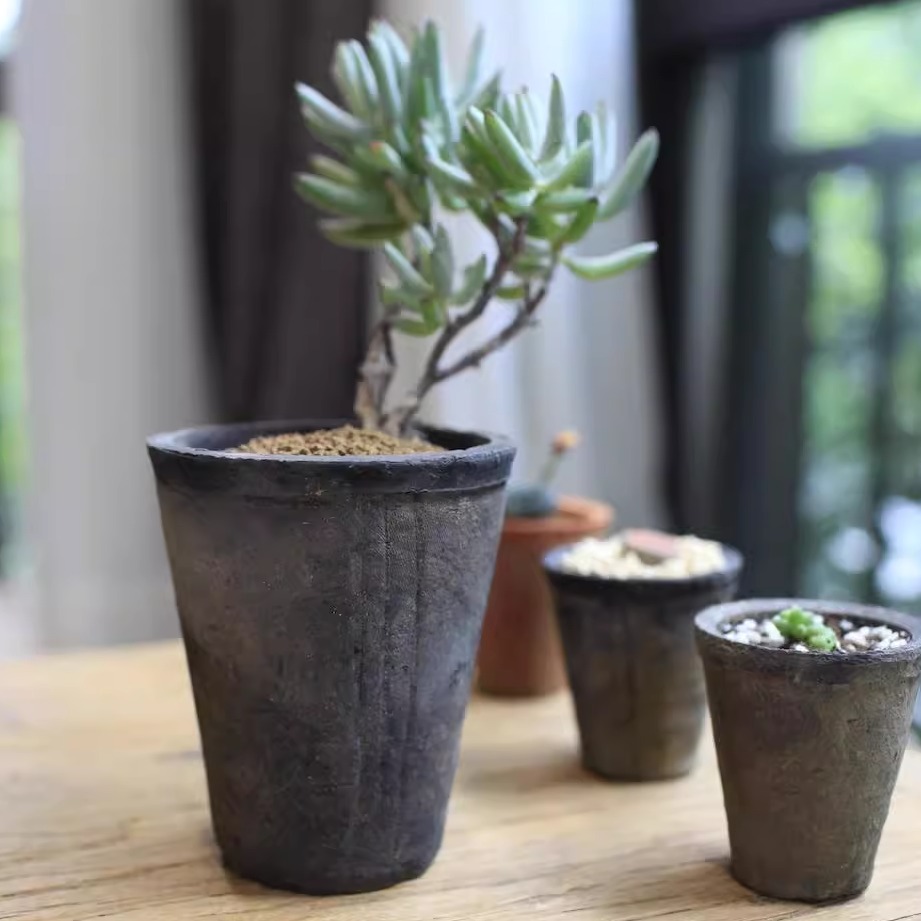 红瓦盆粗陶花盆大口径庭院多肉吸水复古做旧透气文艺怀旧器皿盆栽