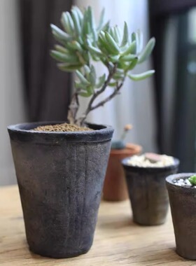 红瓦盆粗陶花盆大口径庭院多肉吸水复古做旧透气文艺怀旧器皿盆栽