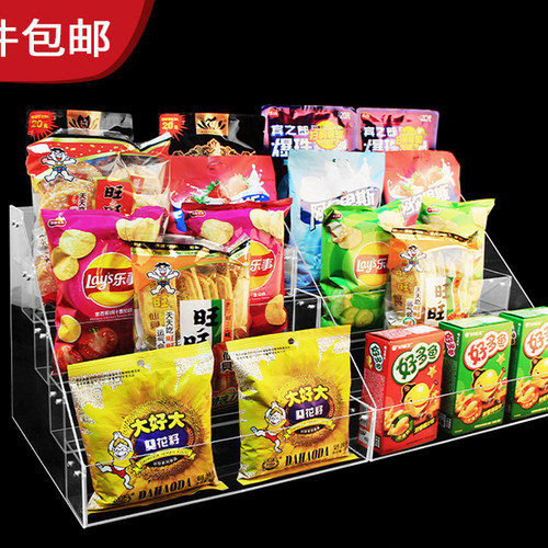 超市便利店零食盒亚克力展示拆装