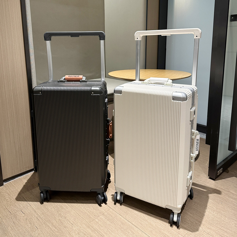新款宽拉杆行李箱小型20寸登机箱铝框旅行箱出差密码皮箱子大容量