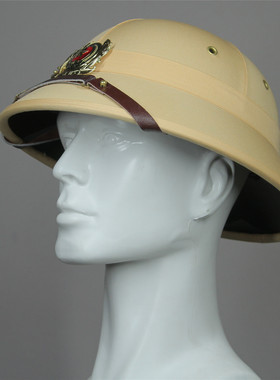 越南公安现用Công an交通警察CSGT淡黄米色凉盔 非木髓ABS安全帽