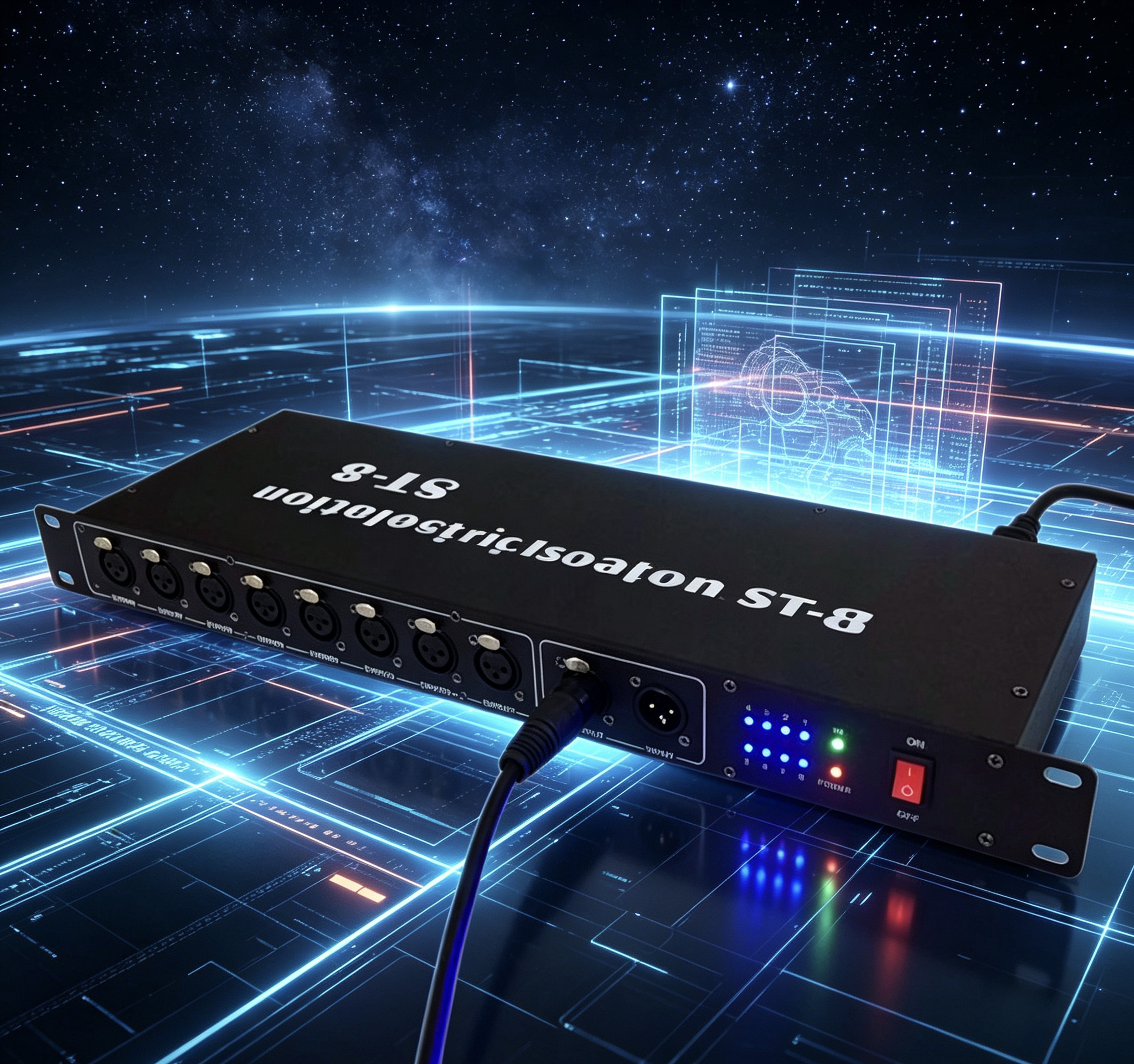 舞台灯光8路光电隔离信号放大器 DMX512分配器光电隔离帕灯信号器