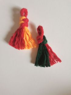 手串配饰迷你藏式小流苏纯手工编制文玩手搓棉线棉绳穗子