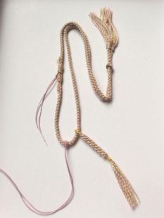 纯手工编织网红藏式手搓棉绳挂脖项链绳蜜蜡唐卡玉石翡翠绿松南红