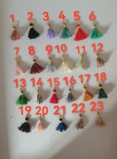 饰品开口环棉绳迷你小流苏2CM小穗子手工耳环发饰吊坠配饰