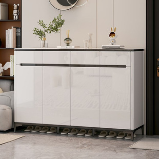 白色欧式鞋柜家用门口入户门厅玄关高级感新款爆款轻奢阳台大鞋架