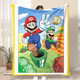 超级马里奥法兰绒毛毯图案定制办公室空调毯披肩毯午睡毯沙发毯