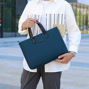 定制印刷logo手提公文包男女通勤公务包电脑包商务办公会议文件包