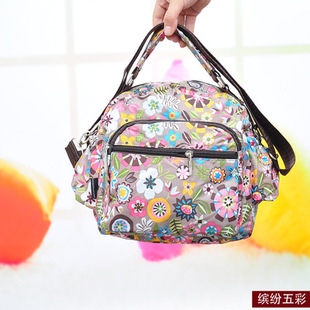 春夏女包新款手提包单肩防水尼龙花布包包手拎包休闲斜挎包