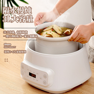 多功能炖盅隔水炖家用煲汤炖汤全自动陶瓷电炖盅大容量电炖锅3升