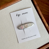 发夹 同款 包邮 小众儿童发夹宝宝银色纽扣不伤发发夹小红书爆款