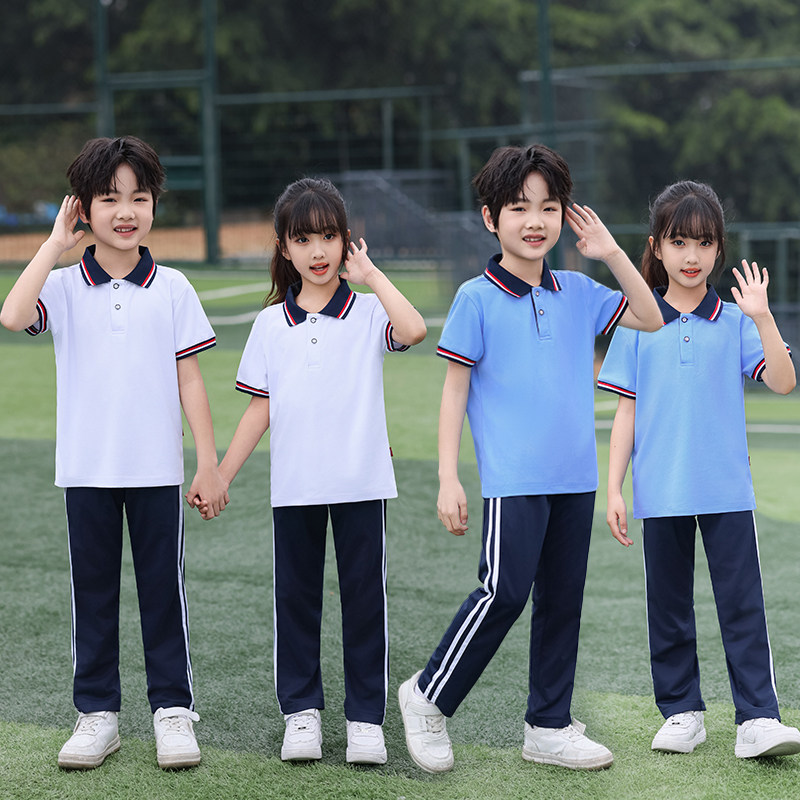 夏季校服中小学生短袖衫
