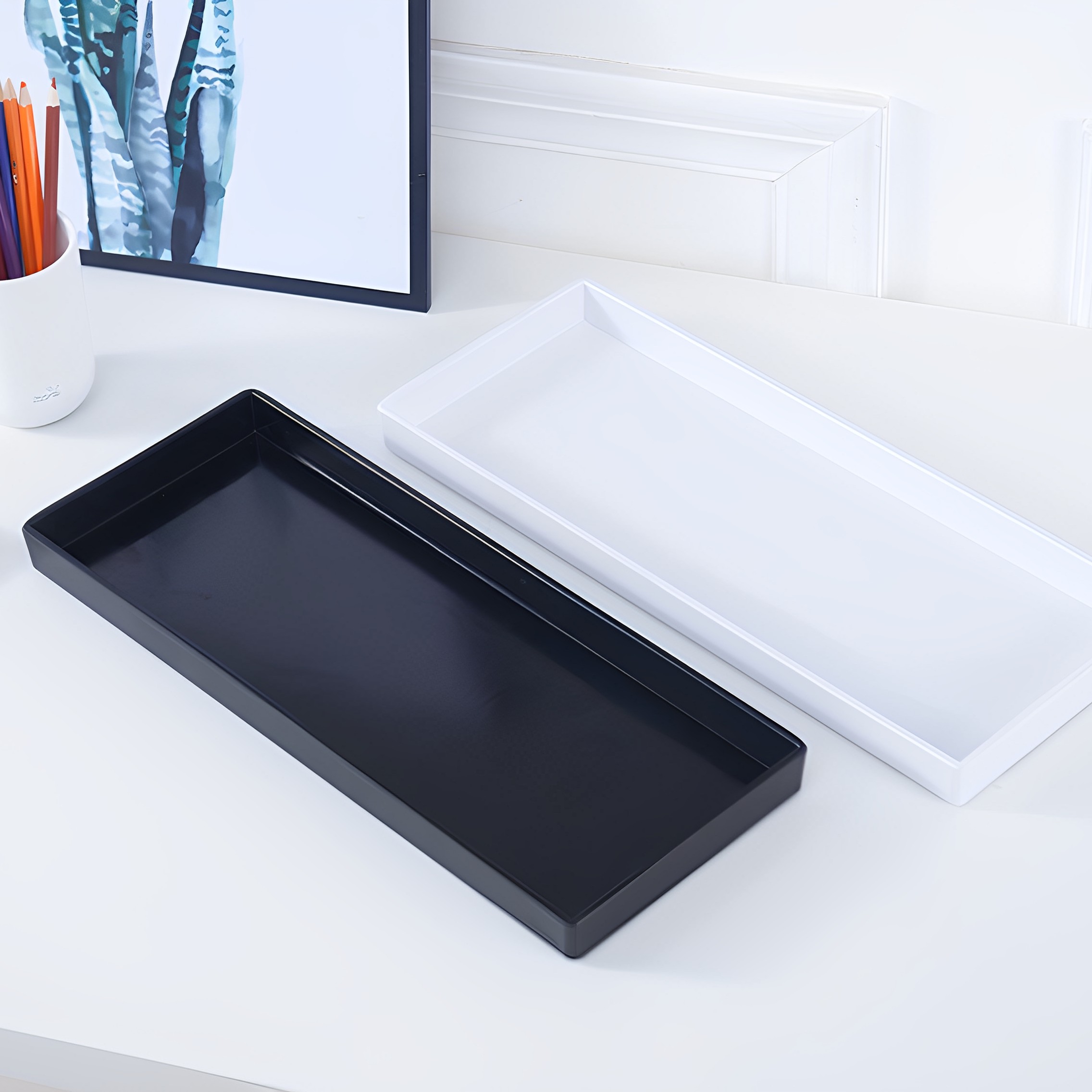 托盘长方形 家用厨房用北欧塑料个性创意商用收纳杯盘现代简约 窄,餐饮具,餐用托盘,淘宝优惠券,粉丝福利购,淘宝优惠卷