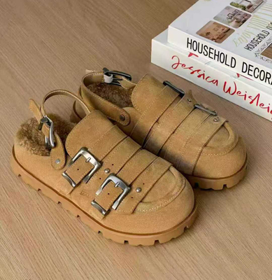 欧洲站欧洲站欧洲站欧货2025新款时尚休闲鞋单鞋勃肯鞋皮带扣女鞋