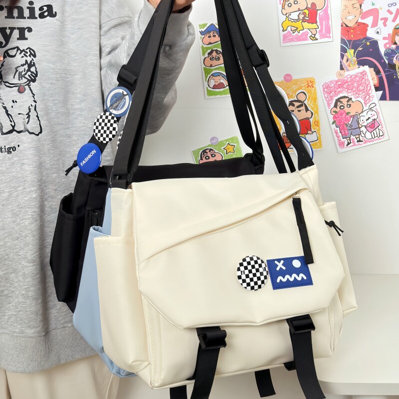 大学生大容量斜挎包上课休闲背包单肩包包女原宿复古邮差包男,箱包皮具/热销女包/男包,男士包袋,淘宝优惠券,粉丝福利购,淘宝优惠卷