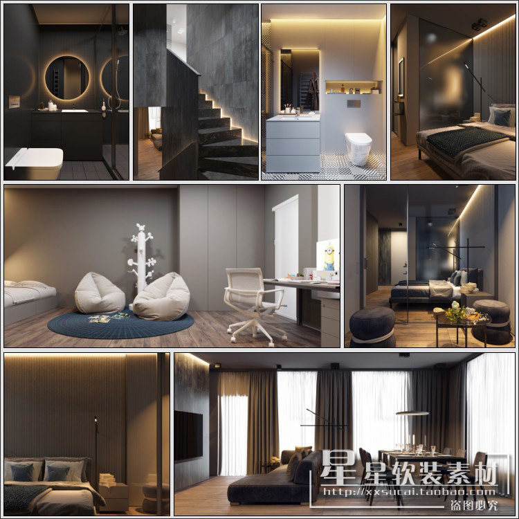 星星软装-40套乌克兰sirotov architects 内敛的极简主义设计作品