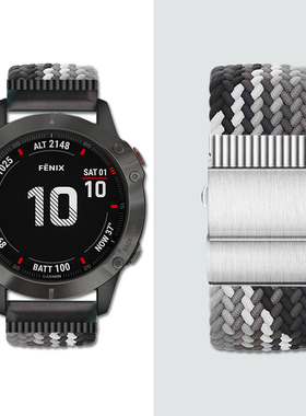Garmin佳明fenix3/5/6x Pro plus本能D2/S60尼龙935编织MARQ表带