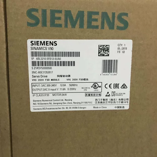 6SL3210-5FB12-0UA0 伺服驱动器 V90 2kW 200V FSD模块议价维修