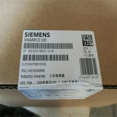 6SL3210-5BE21-1UV0 工业变频器 V20 FSA 1kW无滤波议价维修