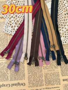 YKK 30CM古铜郁金香拉头拉链  齐藤老师爱用的柔美先染色