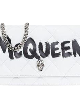 MCQ/Alexander McQueen麦昆女士字母印花骷髅头链条单肩包613088
