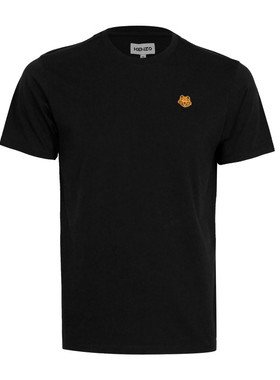 KENZO/高田贤三 新款男士短袖T恤虎头刺绣黑色4SA 5TS003
