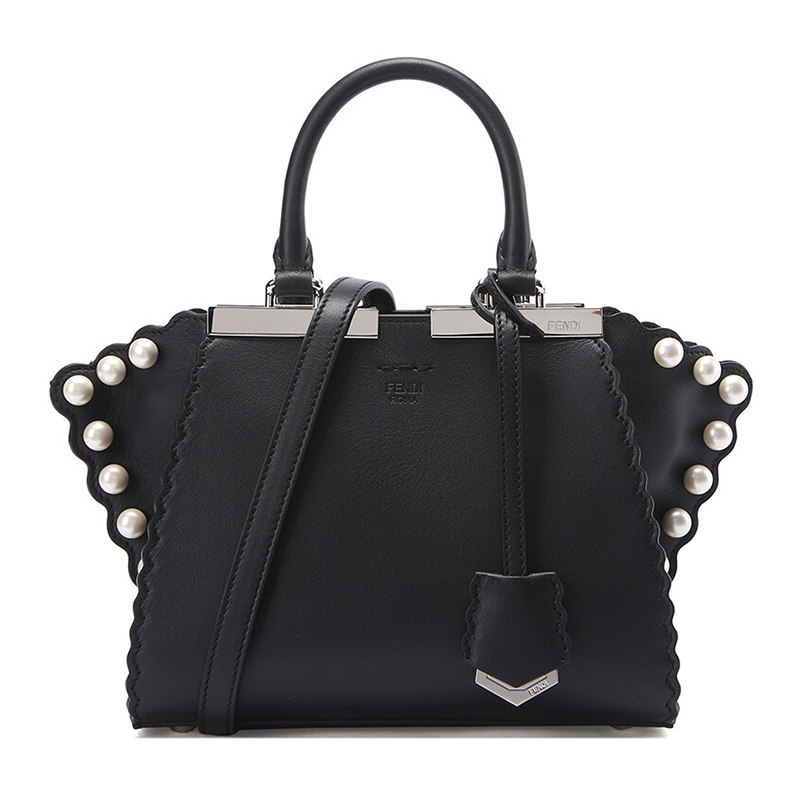 fendi/芬迪 新款女包黑色牛皮手提单肩包 8bh333 a0zx f0gxn