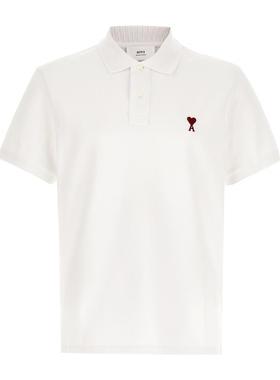 AMIPARIS新款男士爱心LOGO刺绣白色商务休闲短袖POLO衫UPL001