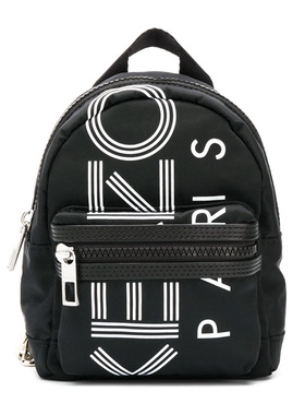 KENZO/高田贤三 新款男士黑色LOGO印花迷你双肩包F24 5SF215