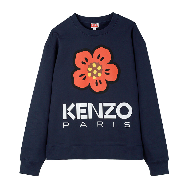 KENZOlogo图案印花长袖套头卫衣