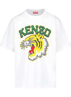 KENZO高田贤三新款男士虎头印花OVERSIZE宽松短袖T恤4SG 5TS008