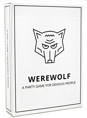 全英文版Werewolf devious小白狼休闲桌游卡牌狼人系列