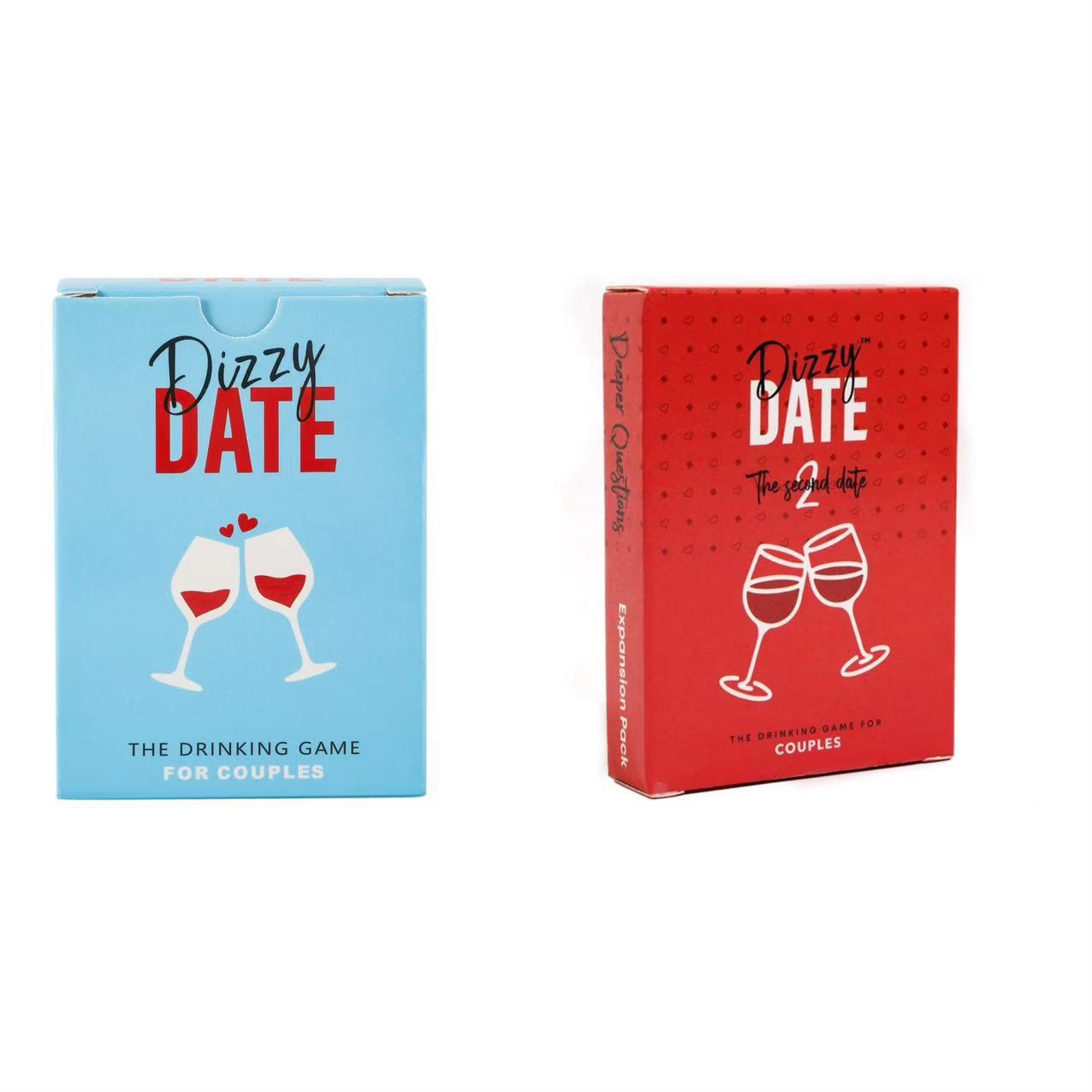 英文卡牌Dizzy date头晕目眩的约会朋友聚会游戏卡片夫妻对话新款
