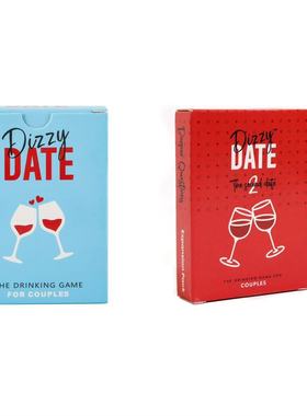 英文卡牌Dizzy date头晕目眩的约会朋友聚会游戏卡片夫妻对话新款