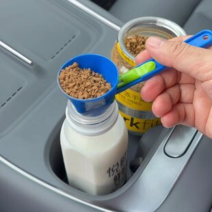 定量挖取!咖啡勺滑动量勺便携式迷你过滤漏斗咖啡器具蛋白粉勺子