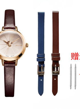 聚利时表带女士JA-979原装皮带正品棕色白色黑色粉色蓝色表带8mm