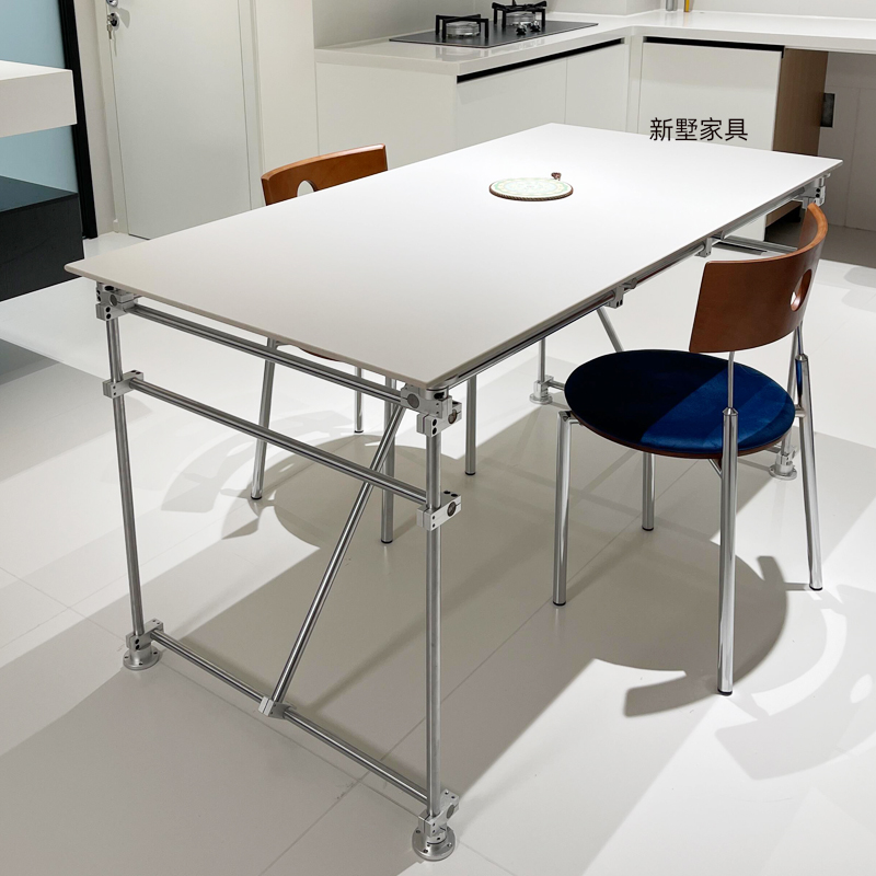 中古风办公室办公电脑桌子简约现代会议室长条桌洽谈桌子光轴书桌