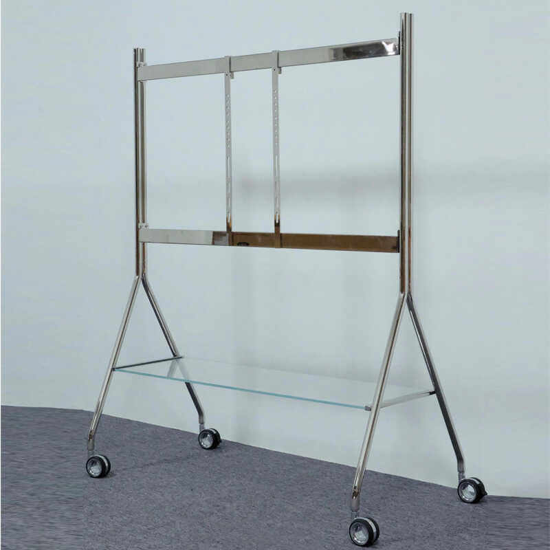 中古不锈钢可移动电视机架卧室客厅屏幕推车置物架显示器通用挂架