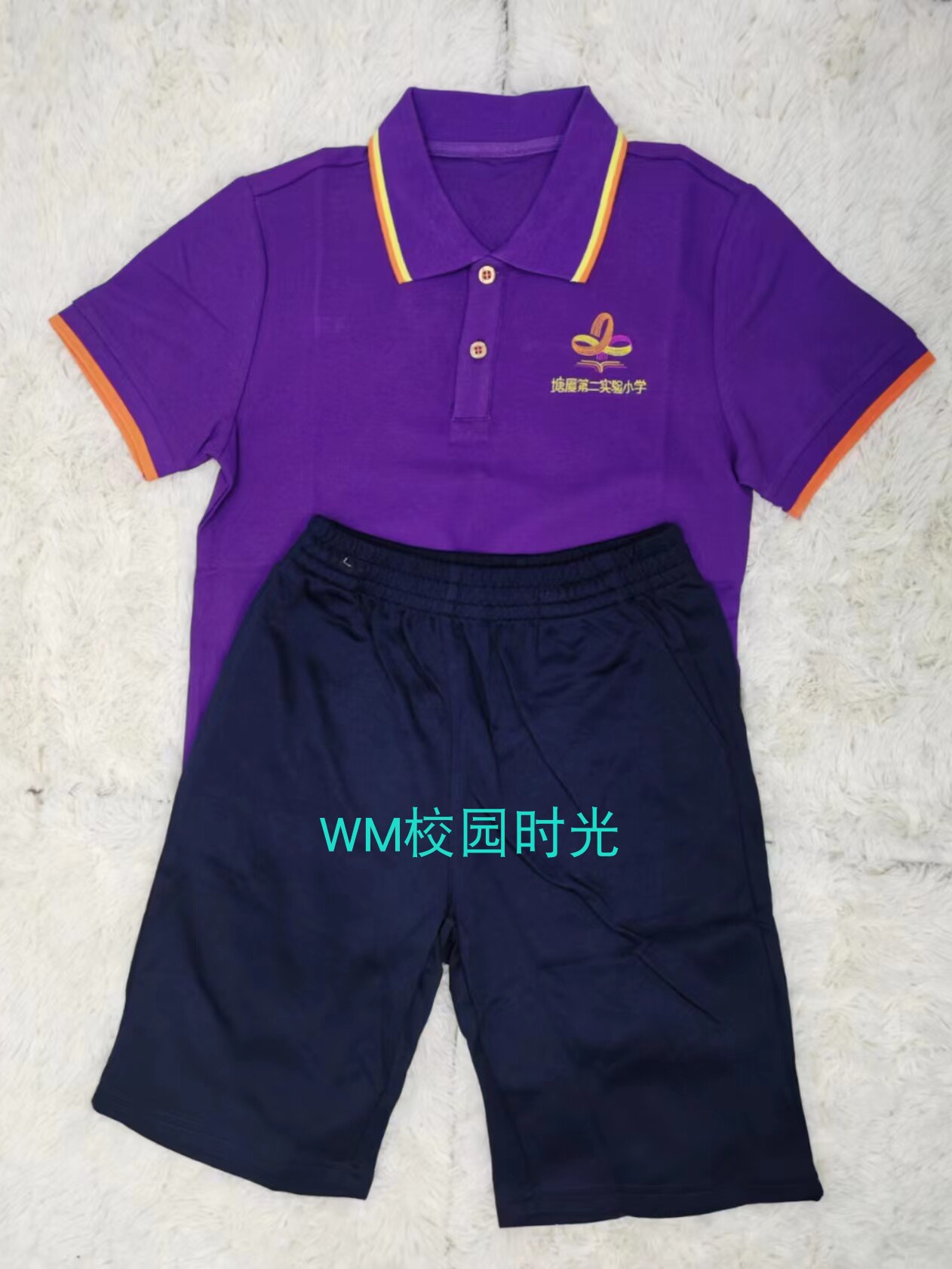 塘厦镇第二实验小学 东莞市夏秋季运动装纯棉短袖短裤长 本地秒发