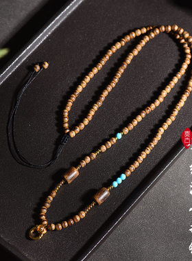 新中式沉香佛牌吊坠挂链