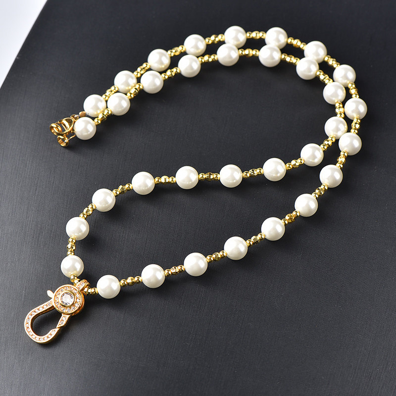 贝珠锁骨链毛衣链男女佛牌链