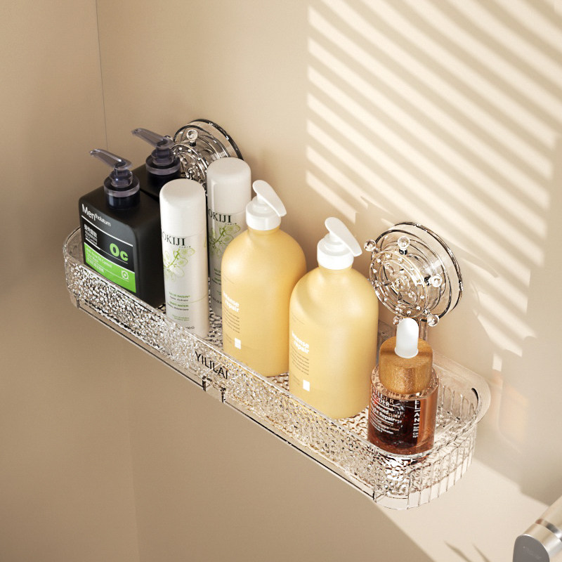 卫生间置物架浴室墙上免打孔吸盘收纳架洗手间厕所壁挂式墙角架子