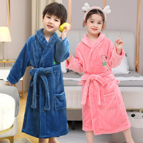 童装儿童睡袍男女童家居服睡袍
