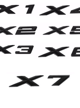 新款宝马黑色X1 X2 X3 X4 X5 X6 X7字标车标 XDIVE40i尾标30i后标