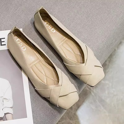 单鞋女2026年新款春夏仙女款风温柔软底平底鞋子浅口百搭豆豆鞋